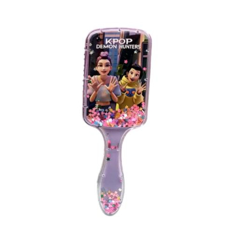 K-Pop Demon Hunters K-Pop Hair Comb Square Cushion Cartoon Design High-Quality Long Handle Sandfall Styling Brush Universal Hairbrush for Stylish Hair Care