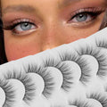 Volume False Eyelashes - Fluffy Wispy Natural 3D Faux Mink Lashes - 7 Pairs DJ-20