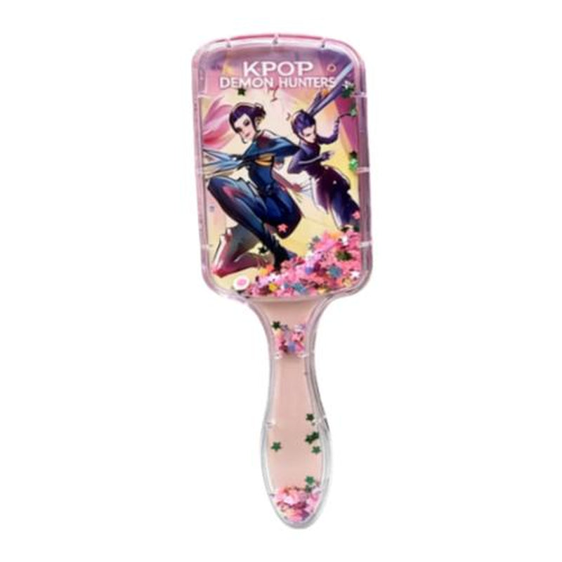 K-Pop Demon Hunters K-Pop Hair Comb Square Cushion Cartoon Design High-Quality Long Handle Sandfall Styling Brush Universal Hairbrush for Stylish Hair Care
