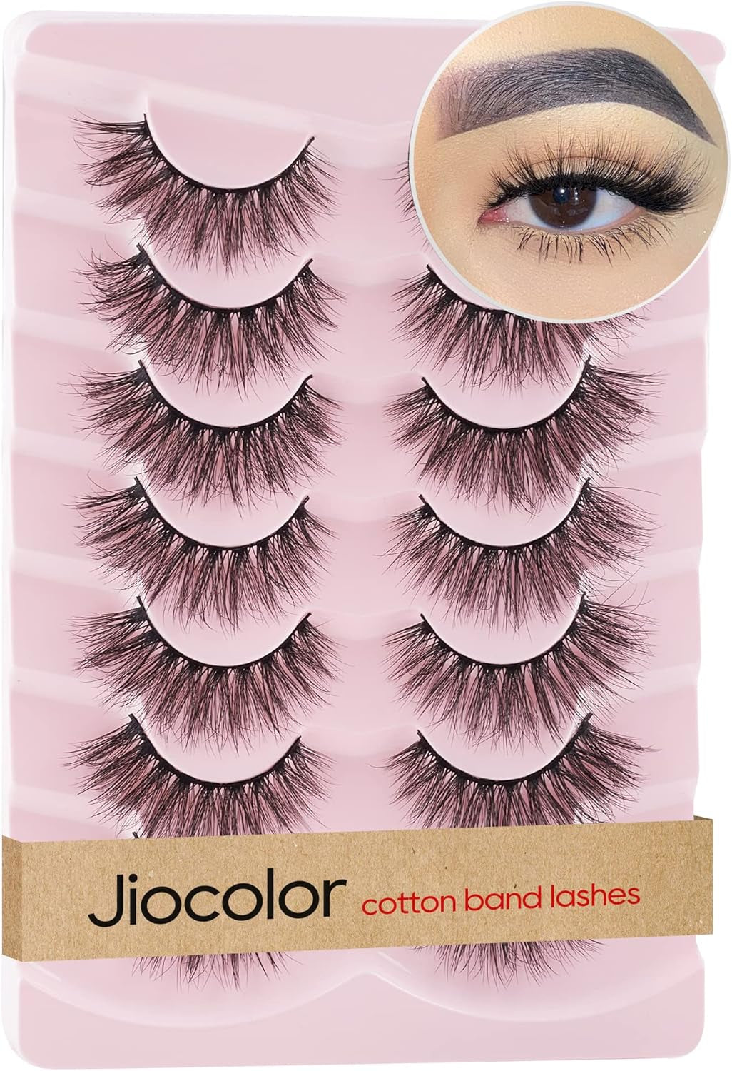 False Eyelashes Fluffy Lashes 15Mm Dramatic Long Eyelashes Wispy Natural Look Lashes Soft Faux Mink Eyelashes 3D 6D Lashes 7 Pairs Lashes Fake Lashes Pack