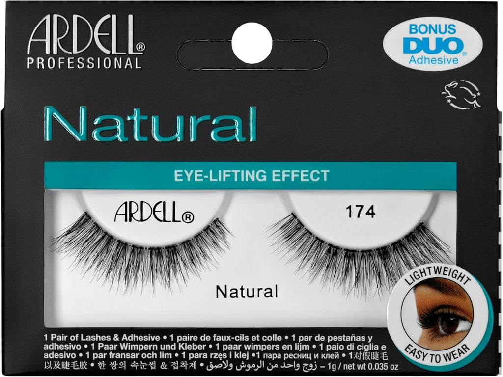 Ardell Natural 174 False Eyelashes, Vegan Friendly, 1 Pair (Pack of 1)