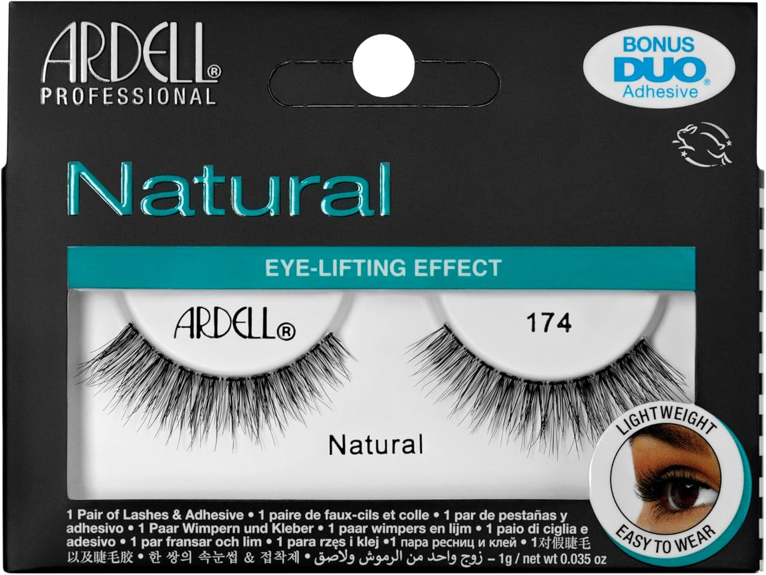 Ardell Natural 174 False Eyelashes, Vegan Friendly, 1 Pair (Pack of 1)