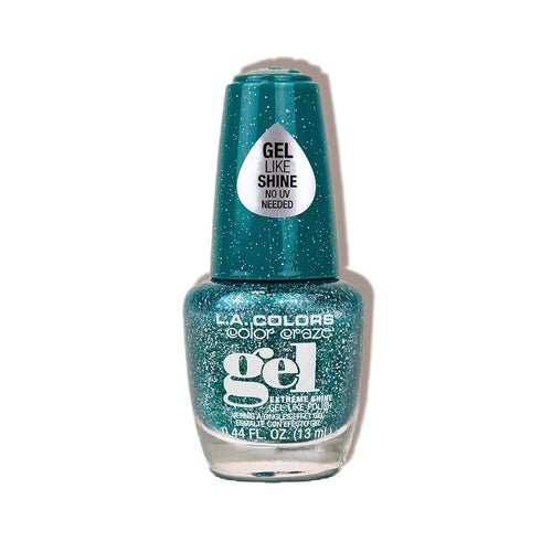 L.A. Colors Color Craze Gel-Like Shine Nail Polish – Deep Teal Green (Extreme Shine)