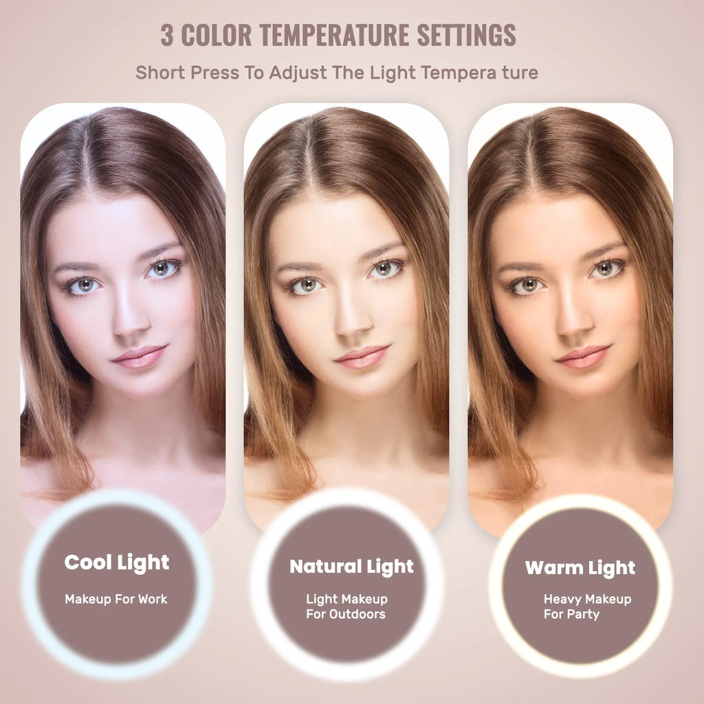 Travel Makeup Bag with LED Lighted Mirror, Makeup Train Case with Adjustable Dividers for Home,Gift,Vacation