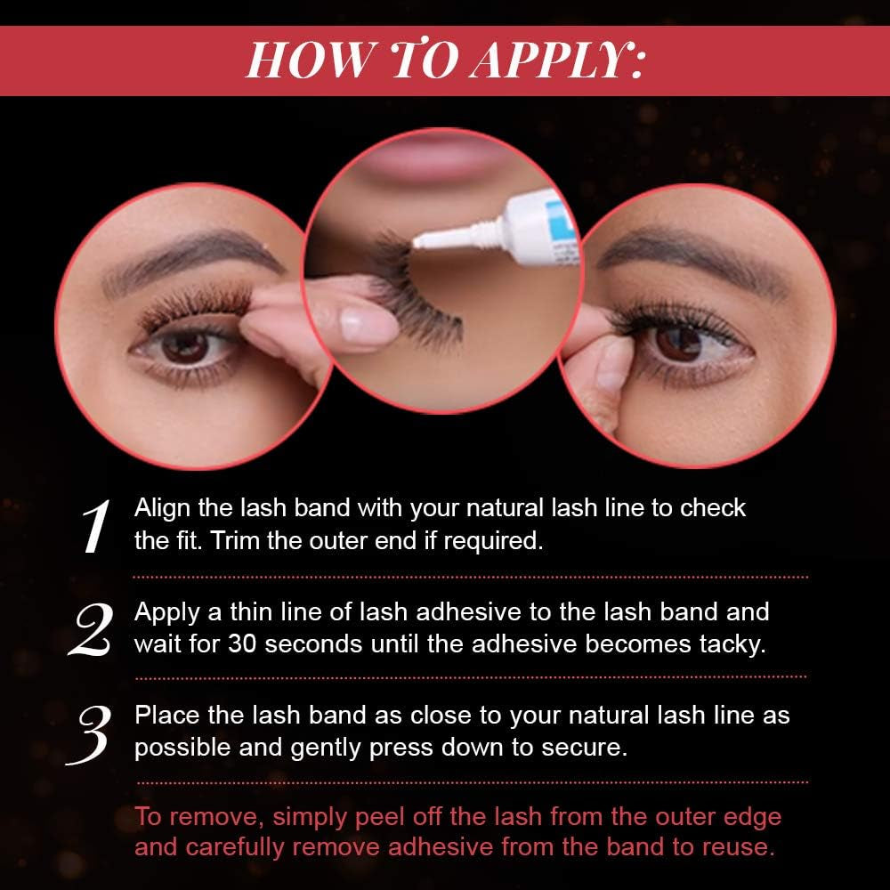 Faux Mink Wispies False Lashes, Pack of 4